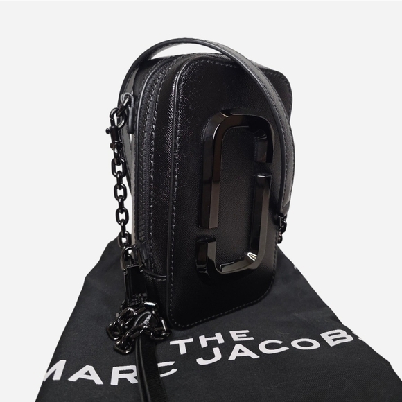 Marc Jacobs The Hot Shot Black Saffiano Leather Crossbody Bag - Picture 3 of 15